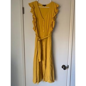 1. State yellow midi dress NWOT